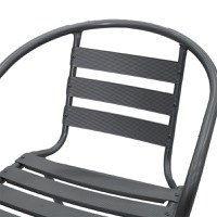 Scaun exterior Tade din metal de culoare gri inchis - 5