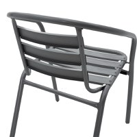 Scaun exterior Tade din metal de culoare gri inchis - 6