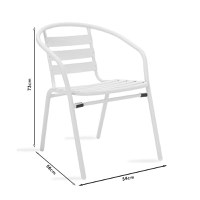 Scaun exterior Tade din metal de culoare gri inchis - 7