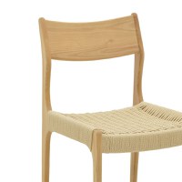 Scaun Martina lemn de fag, culoare lemn natural- franghie culoare lemn naturala 46x49x81cm - 6