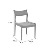 Scaun Martina lemn de fag, culoare lemn natural- franghie culoare lemn naturala 46x49x81cm - 8