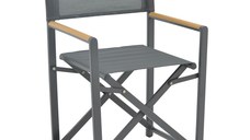 Scaun regizoral de grădină Mabu Gri 56x48x86 cm