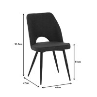 Scaun Renish, Pako World, Cappuccino, 61x47x91 cm - 6