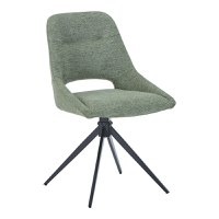 Scaun rotativ Luciano I, Pako World, Textil, Verde, 52x54x85 cm - 1