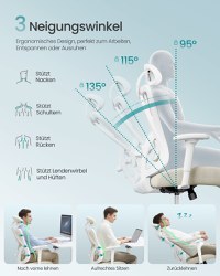 Scaun: Scaun birou, Verona, Crem, 70x70x125 cm - 3