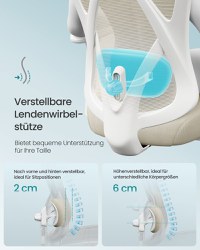 Scaun: Scaun birou, Verona, Crem, 70x70x125 cm - 4