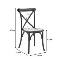 Scaun Stivuibil Dylon Natural 48x52x89 cm - 8