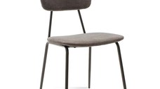 Scaun Tania material textil antica gri inchis - picior negru