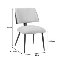 Scaun, Ubane, Nuc, 53x62.5x85 cm - 6