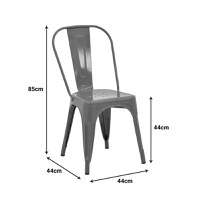 Scaun Utopia Gri inchis 44x44x85 cm - 2