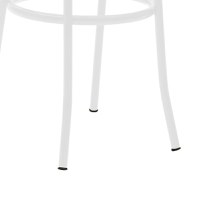 Scaun Vienna plastic ratan bej - metal alb - 6