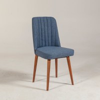Scaun Vina 1048 - Albastru, Walnut - 1
