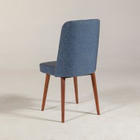 Scaun Vina 1048 - Albastru, Walnut - 2