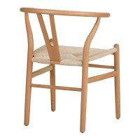 Scaun Wishbone din lemn de cauciuc si franghie in nuanta naturala 50x51x80 cm - 2