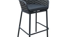 Scaund e bar Zuki, Pako World, Gri, 55x54x109 cm