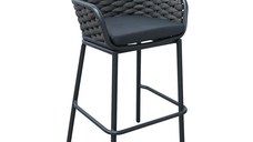 Scaund e bar Zuki, Pako World, Gri, 55x54x109 cm