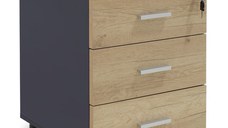 Sertar mobil Lotus in culoare stejar-gri inchis 40x47x55cm