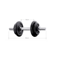 Set 2 buc. Gantere 2x15 kg Songmics Negru 35x16x16 cm - 6