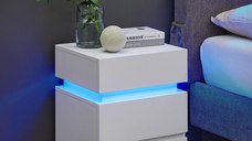 Set 2 buc. Noptiere Vasagle Alb 40x35x55 cm