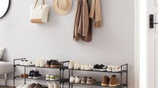 Set 2 buc. Pantofare modulare Songmics Negru 92x30x54 cm