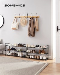 Set 2 buc. Pantofare modulare Songmics Negru 92x30x54 cm - 1