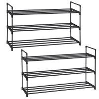 Set 2 buc. Pantofare modulare Songmics Negru 92x30x54 cm - 2