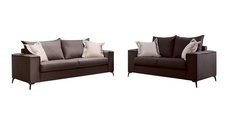 Set 2 canapele cu 2 locuri Verona x2 Pako World Gri inchis 225x93x100 cm