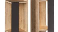 Set 2 Noptiere Immerse stejar - antracit 27x25x60cm