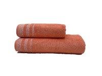 Set 2 Prosoape Linie Somon 50x100 si 70x140 cm (Bumbac 100%) - 1