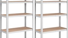 Set 2 Rafturi, Songmics, 5 rafturi, 180 x 90 x 40 cm, Silver, GLR040E02
