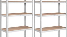 Set 2 Rafturi, Songmics, 5 rafturi, 180 x 90 x 40 cm, Silver, GLR040E02
