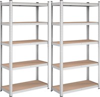 Set 2 Rafturi, Songmics, 5 rafturi, 180 x 90 x 40 cm, Silver, GLR040E02 - 1
