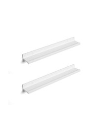 Set 2 rafturi suspendate, Songmics, LWS60WT, Alb, 60 x 10 cm - 1