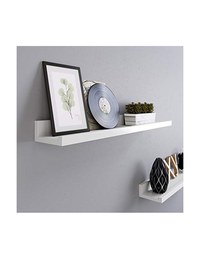 Set 2 rafturi suspendate, Songmics, LWS60WT, Alb, 60 x 10 cm - 4