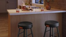 Set 2 scaune de bar, Vasagle, Negru, 49.5x49.5x63 cm