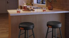 Set 2 scaune de bar, Vasagle, Negru, 49.5x49.5x63 cm