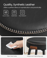 Set 2 scaune de bar, Vasagle, Negru, 49.5x49.5x63 cm - 4