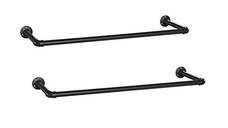 Set 2 sine de haine montaj perete, Songmics, 92 x 30 x 7,5 cm, HSR67BK02, Negru