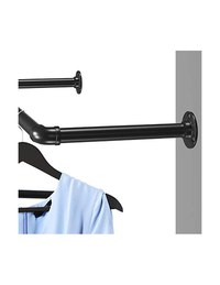 Set 2 sine de haine montaj perete, Songmics, 92 x 30 x 7,5 cm, HSR67BK02, Negru - 5