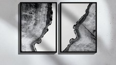 Set 2 tablouri Nepen I Multicolor 33x1.5x48 cm