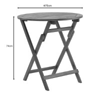 Set 3 buc masă și scaune pliabile pliabile de grădină Recofly-Carpuva Maro 70x70x74 cm - 9