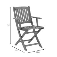 Set 3 buc masă și scaune pliabile pliabile de grădină Recofly-Carpuva Maro 70x70x74 cm - 10