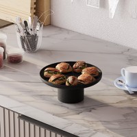 Set 3 platouri decorative metalice GED-007 Negru 25.5x25.5x9 cm - 3