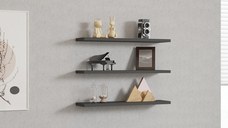 Set 3 polite de perete Boss Antracit 60x1.8x14.5 cm
