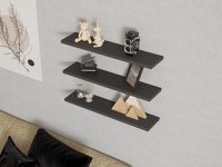 Set 3 polite de perete Boss Antracit 60x1.8x14.5 cm - 2