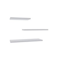 Set 3 rafturi de perete Leila Pako World Alb 40x14x2 cm - 1