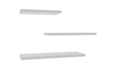 Set 3 rafturi de perete Leila Pako World Alb 40x14x2 cm