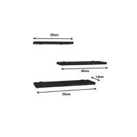Set 3 rafturi de perete Leila Pako World Alb 40x14x2 cm - 2