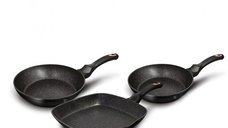 Set 3 tigai, negru Rose Collection