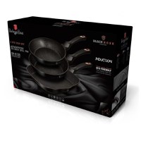 Set 3 tigai, negru Rose Collection - 2